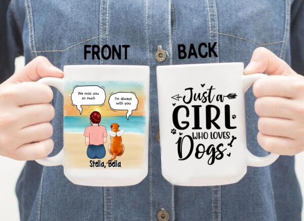 Up To 4 Dogs In Conversation With Dog Mom - Custom Mug For Dog Mom, Memorial