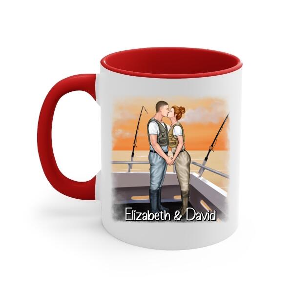 Fishing Partners For Life - Personalized Mug For Couples, Fishing