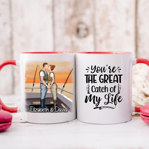 Fishing Partners For Life - Personalized Mug For Couples, Fishing