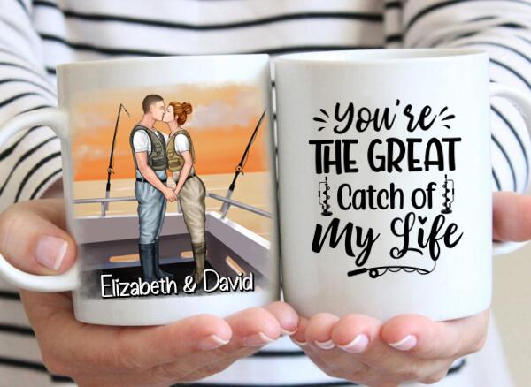 Fishing Partners For Life - Personalized Mug For Couples, Fishing