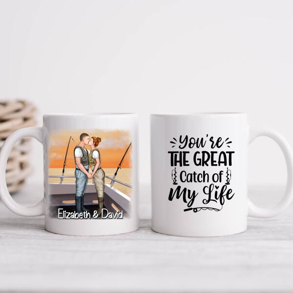 Fishing Partners For Life - Personalized Mug For Couples, Fishing