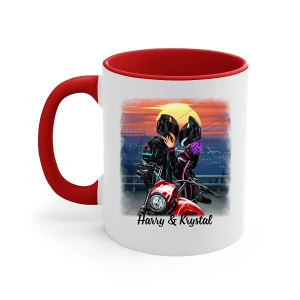 You Make My Heart Go Vrooom - Personalized Mug For Couples, Him, Her, Motorcycle Lovers