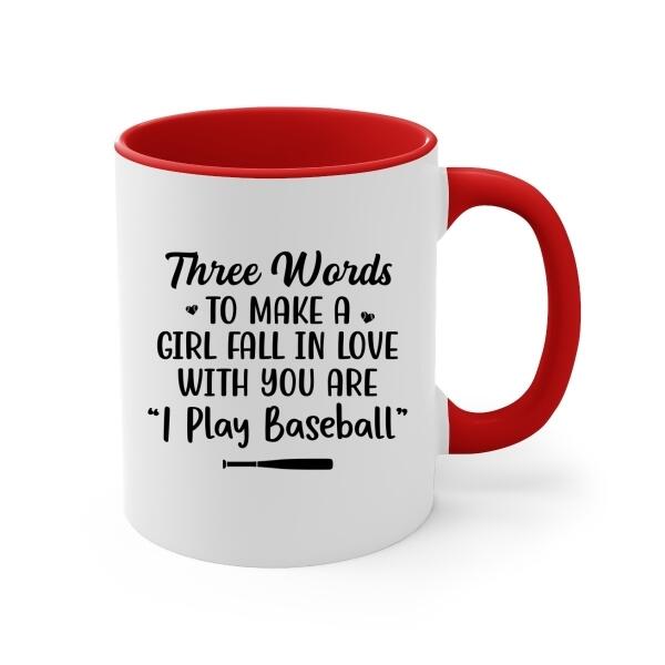 My Boyfriend Loves To Play Baseball - Personalized Mug For Couples, Him, Her, Baseball