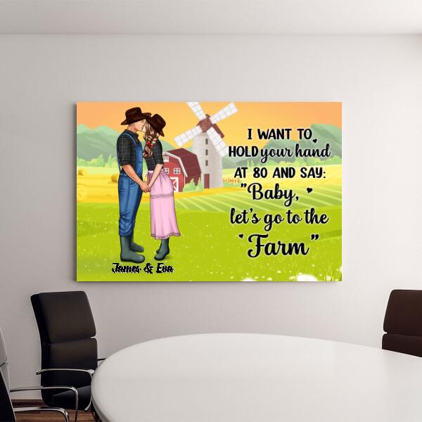 Baby Let's Go To The Farm - Personalized Canvas For Couples, Him, Her, Farmer