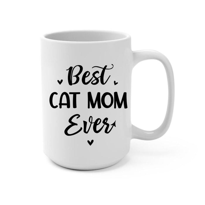 Best Cat Mom Ever - Personalized Mug For Cat Lovers, Chibi