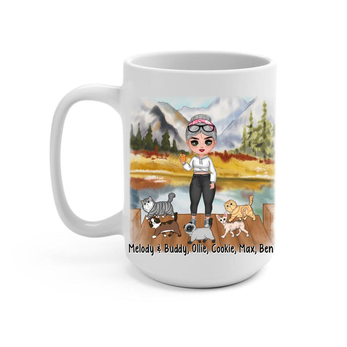 Best Cat Mom Ever - Personalized Mug For Cat Lovers, Chibi