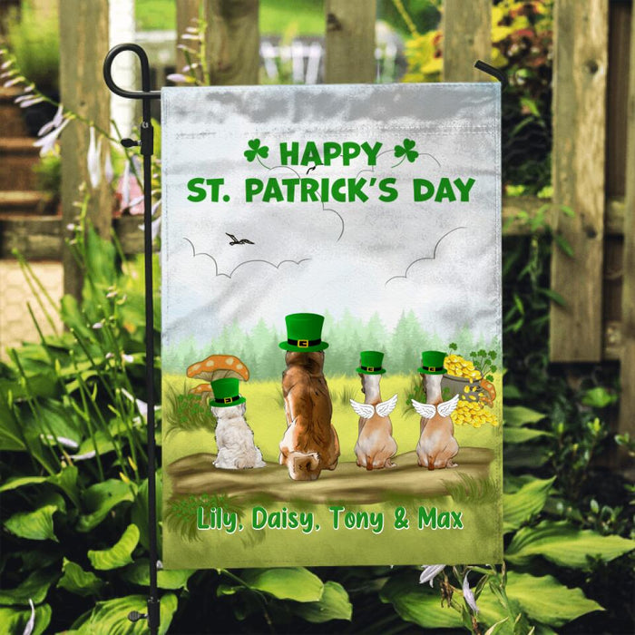 Happy St. Patrick's Day - Personalized Garden Flag For Dog Lovers