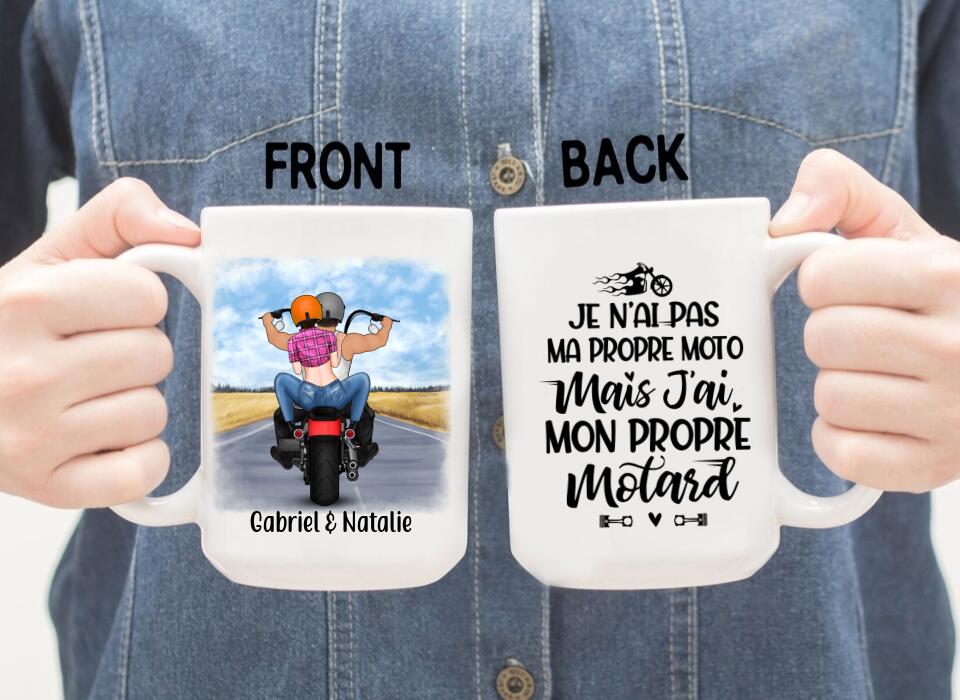 Je N’ai Pas Ma Propre Moto Mais J’ai Mon Propre Motard - Personalized Mug For Him, Her, Motorcycle Lovers