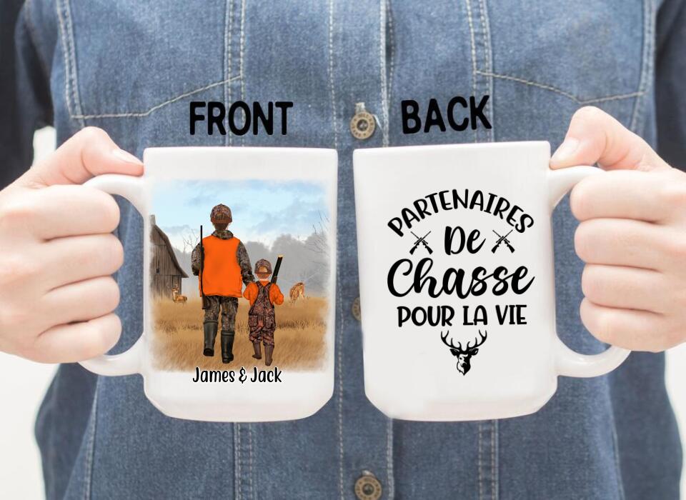 Partenaires De Chasse Pour La Vie - Personalized Mug For Couples, Family, Friends, Hunting