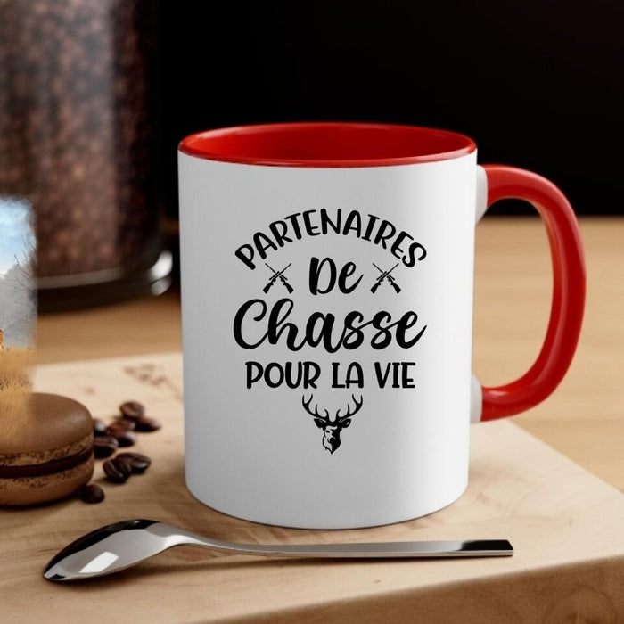 Partenaires De Chasse Pour La Vie - Personalized Mug For Couples, Family, Friends, Hunting