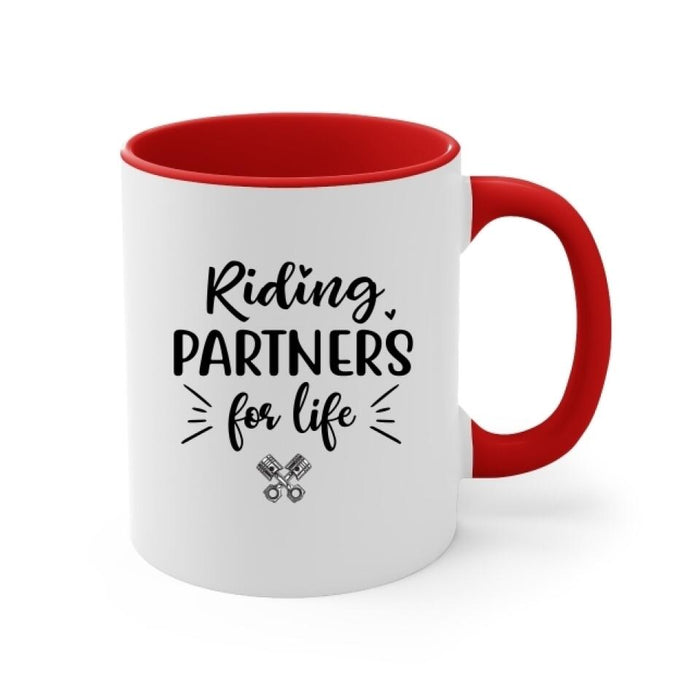 Couple & Friends On Motorcycle - Personalized Mug For Couples, Friends, Him, Her, Motorcycle Lovers