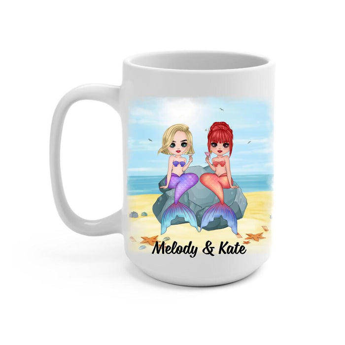 Up To 6 Chibi Bitch Please I'm So Fabulous - Personalized Mug For Her, Friends, Sister, Mermaid