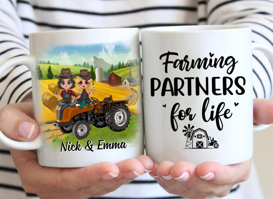 Farming Partners For Life - Personalized Mug For Couples, Him, Her, Farmer