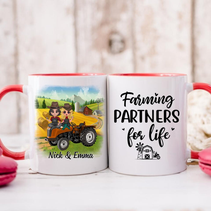 Farming Partners For Life - Personalized Mug For Couples, Him, Her, Farmer