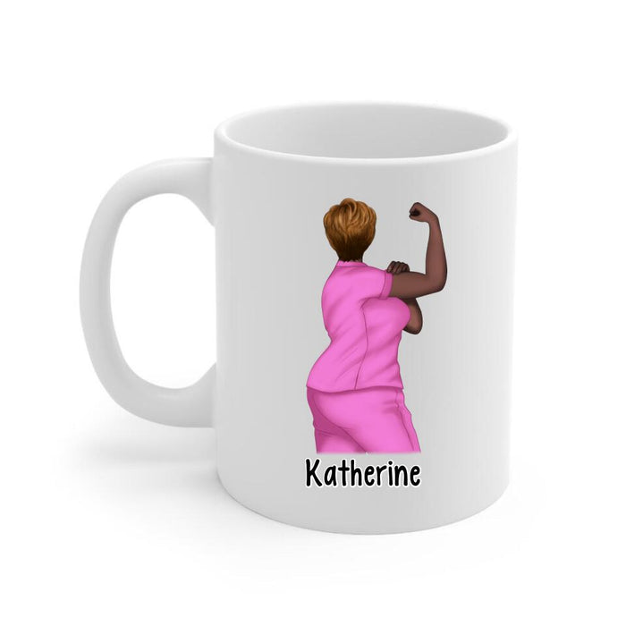 Black Queen Nurse Living Her Best Life - Personalized Mug For Her, Nurse