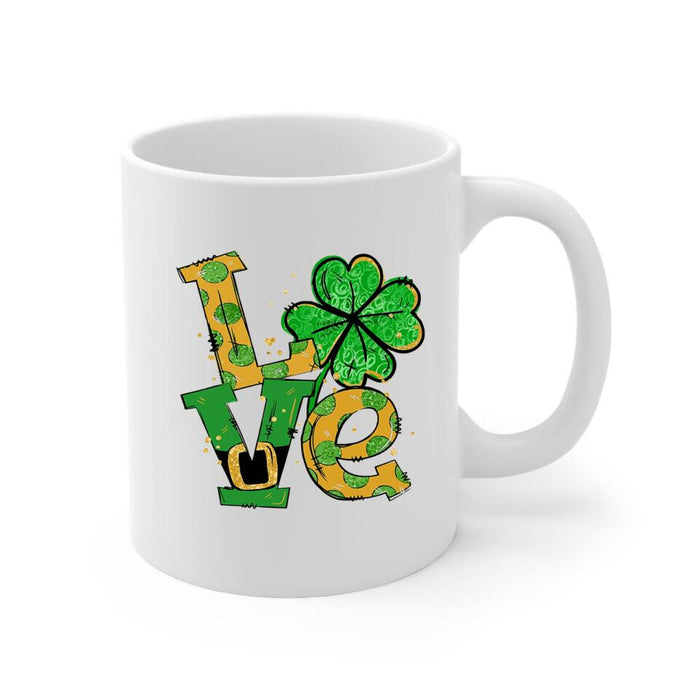 Luckiest Cat Mom Ever - Personalized Mug For Cat Mom, St. Patrick's Day