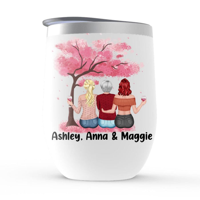 Like Mother, Like Daughters - Personalized Gifts Custom Wine Tumbler for Mom