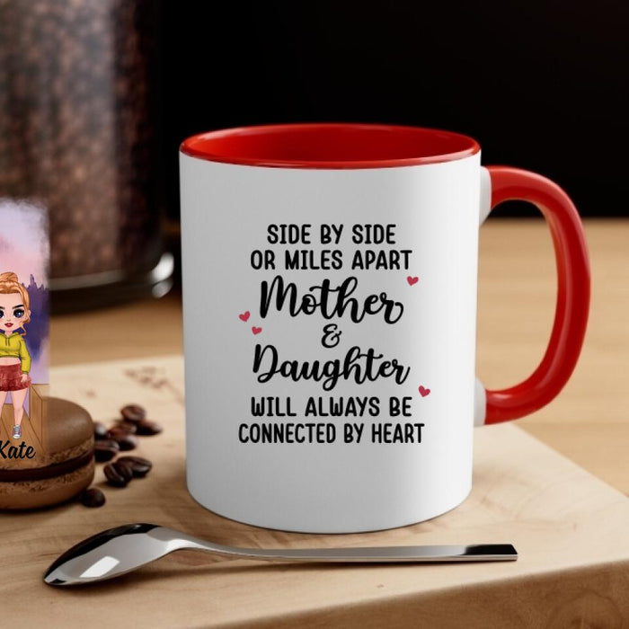 Up To 3 Daughters Side By Side Or Miles Apart - Personalized Mug For Her, Mom, Daughter