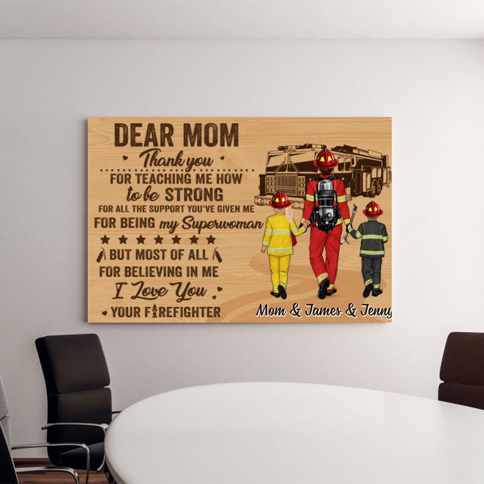 I Love You Your Firefighter - Personalized Canvas For Firefighters, Mom, Mother's Day