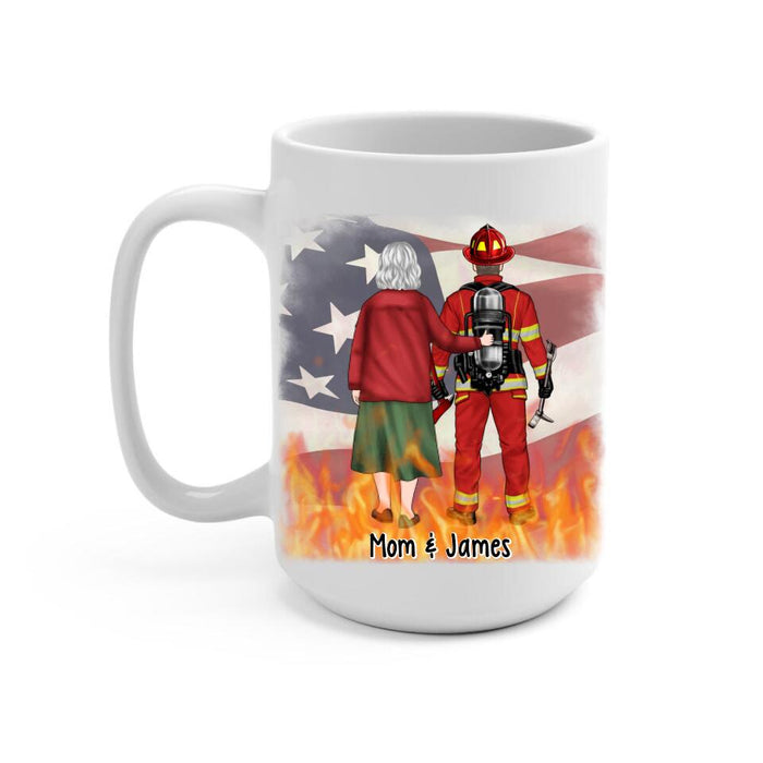 Most People Never Meet Their Heroes I Raised Mine - Personalized Mug For Mom, Firefighter