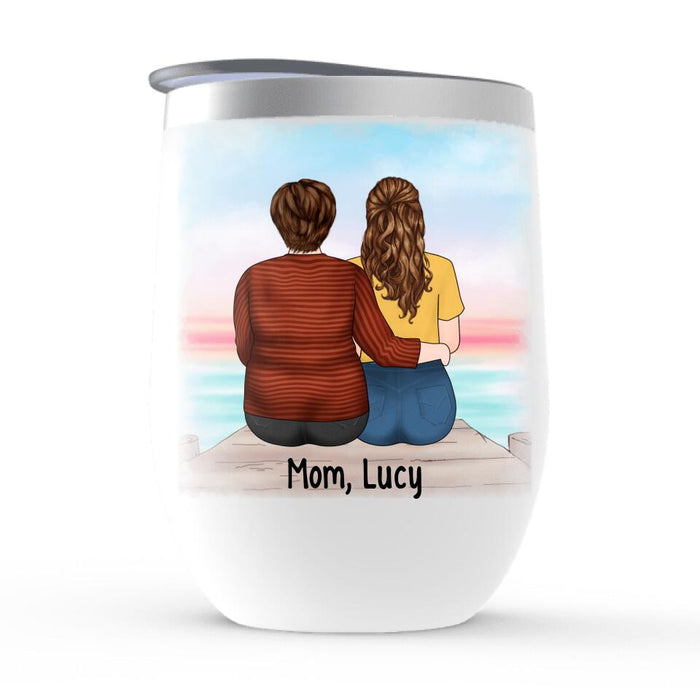 Le Meilleur Remède du Monde c'est le Câlin de Maman - Personalized Gifts Custom Wine Tumbler for Mom