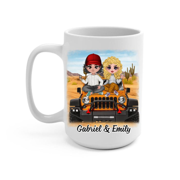 Adventure Partners For Life - Personalized Mug For Couples, Car, Off-Road Lovers