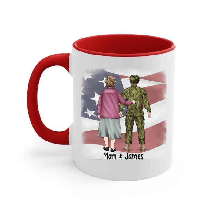 I Never Dreamed I'd Grow Up To Be An Army Mom - Personalized Mug For Mom, Military