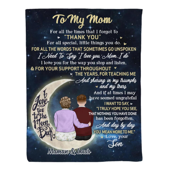 To My Mom I Love You - Personalized Blanket For Mom, Mother's Day