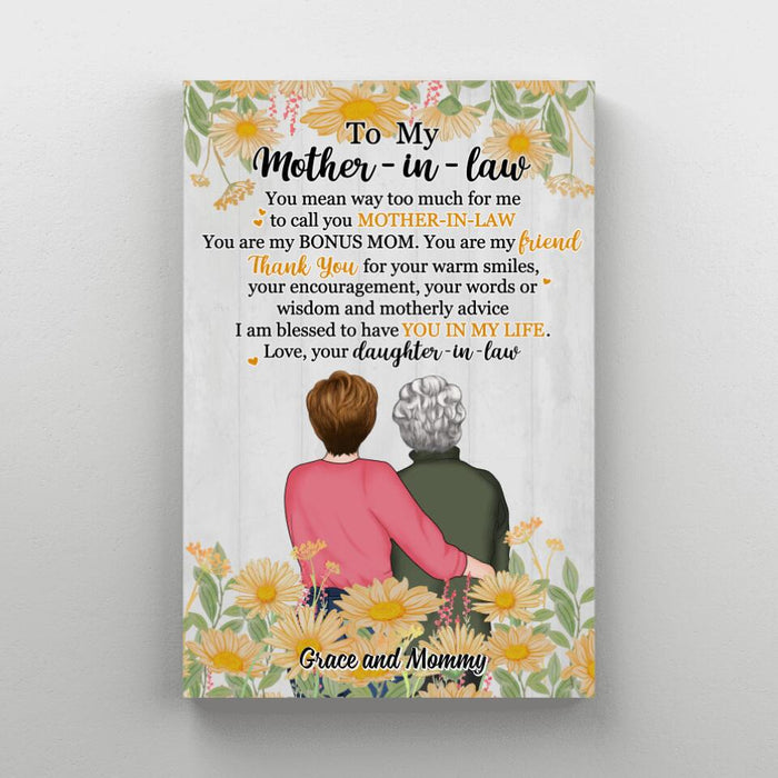 I Am Blessed To Have You In My Life - Personalized Canvas For Mother-in-law, For Mom, Mother's Day