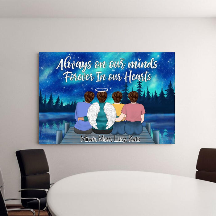 Always On Our Minds Forever In Our Heart - Custom Canvas Memorial, Mother's Day