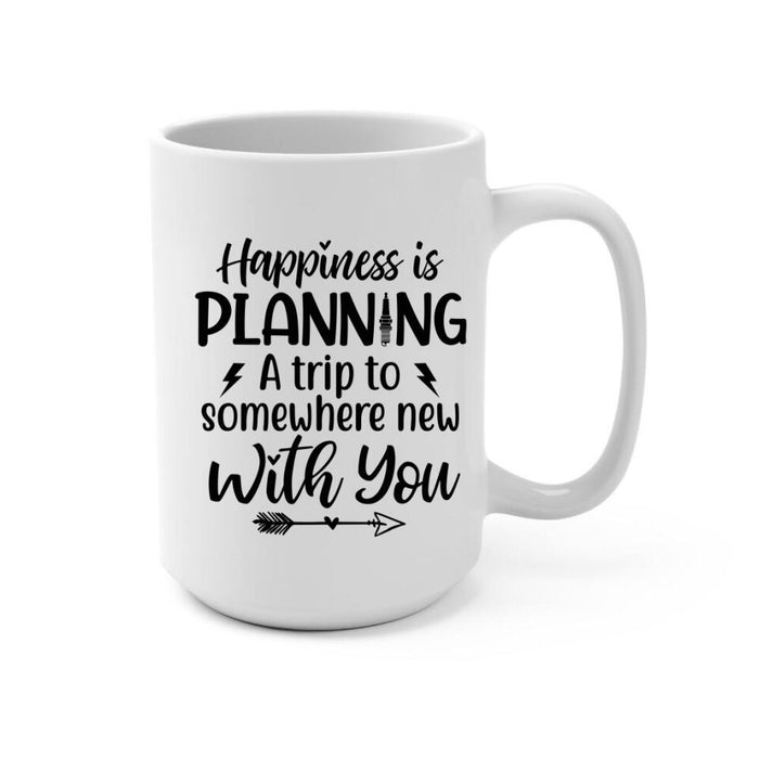 No Road Is Too Long When You Have A Good Company - Personalized Mug For Couples, Motorcycle Lovers