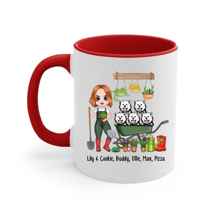 Up To 5 Dogs I Just Want To Work In My Garden - Personalized Mug For Him, Her, Dog Lovers, Gardener