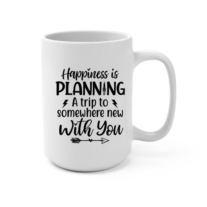 Personalized Mug, Travelling By Motorcycle Partners, Motorcycle Touring, Gift for Motorcycle and Travelling Lovers