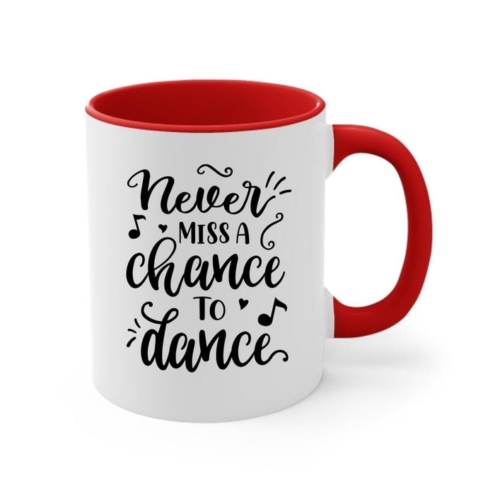 Never Miss A Chance To Dance - Personalized Mug For Couples, Beach, Romantic