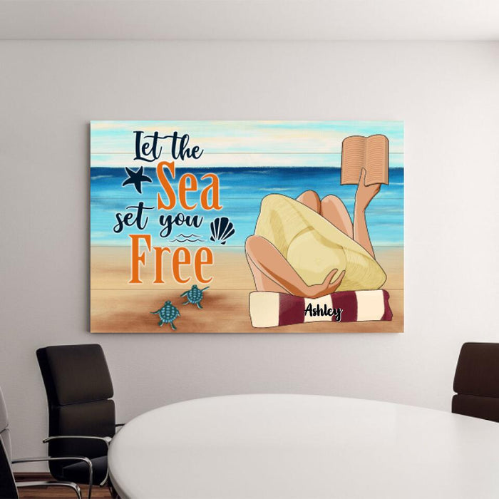 Let The Sea Set You Free - Personalized Canvas For Her, For Him, Beach