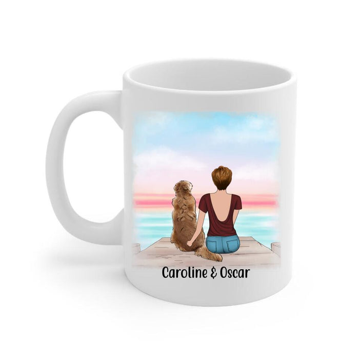 Dear Mom Thanks for Picking Up My Poop - Personalized Mug for Dog/ Cat Mom, Dog and Cat Lovers