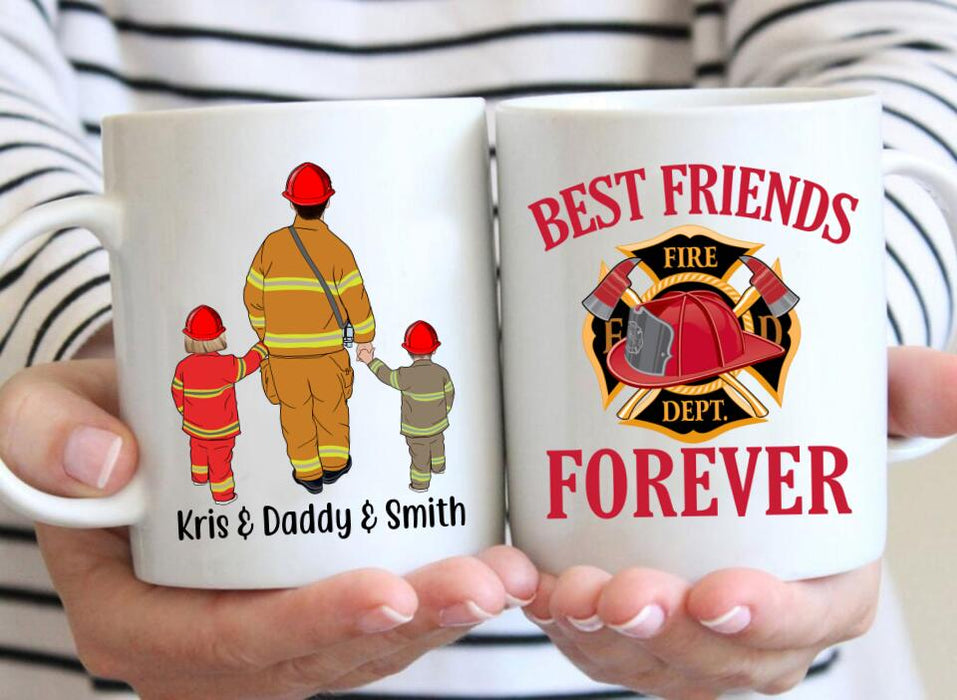 Best Fiends Forever - Personalized Gifts Custom Firefighters Mug for Family, Firefighters