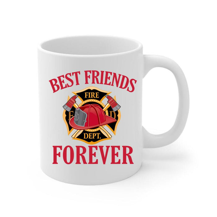 Best Fiends Forever - Personalized Gifts Custom Firefighters Mug for Family, Firefighters