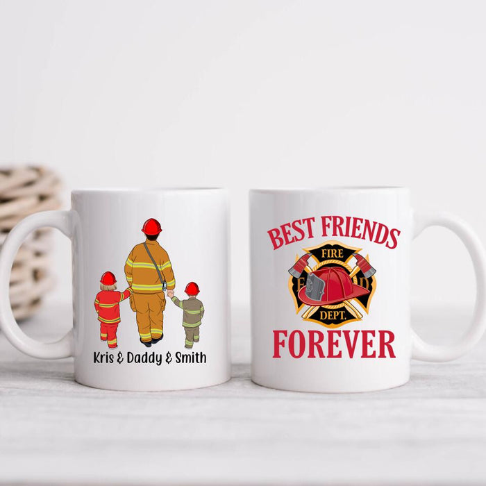 Best Fiends Forever - Personalized Gifts Custom Firefighters Mug for Family, Firefighters