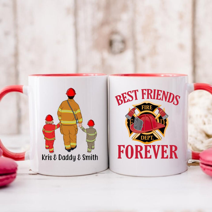 Best Fiends Forever - Personalized Gifts Custom Firefighters Mug for Family, Firefighters