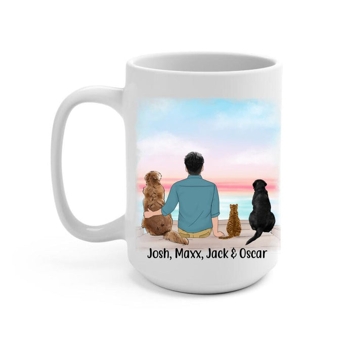 Chère Papa, Merci Pour Ton Amour - Personalized Gifts Custom Dog Mug for Dog Dad, Dog Lovers