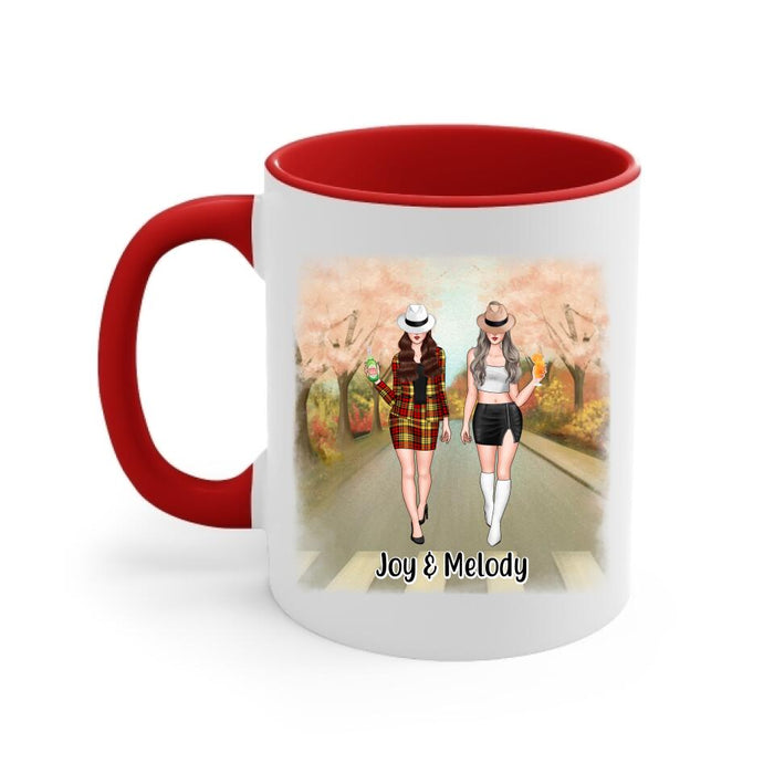 God Made Us Sisters Our Hearts Made Us Friends - Personalized Mug For Friends, For Besties