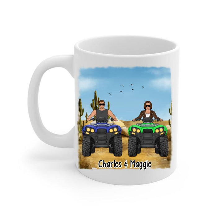 All-Terrain Vehicle Riding Partners - Personalized Mug For Couples, Him, Her, Off Road Lovers