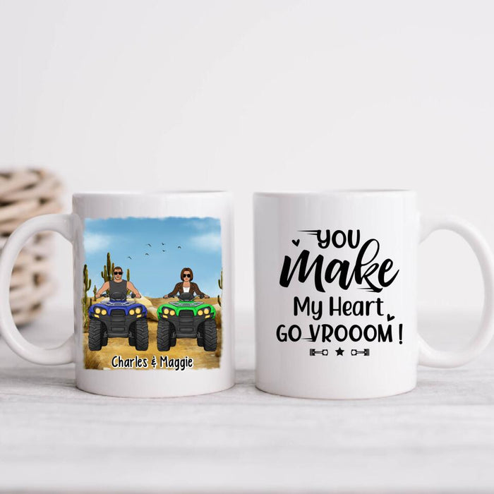 All-Terrain Vehicle Riding Partners - Personalized Mug For Couples, Him, Her, Off Road Lovers