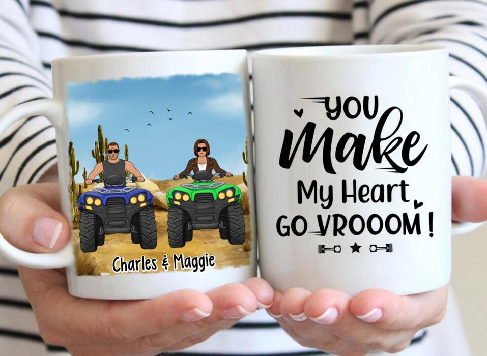 All-Terrain Vehicle Riding Partners - Personalized Mug For Couples, Him, Her, Off Road Lovers