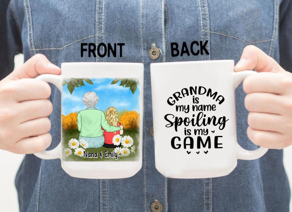 Grandma Is My Name Spoiling Is My Game - Personalized Mug For Grandma, For Kids, Mother's Day