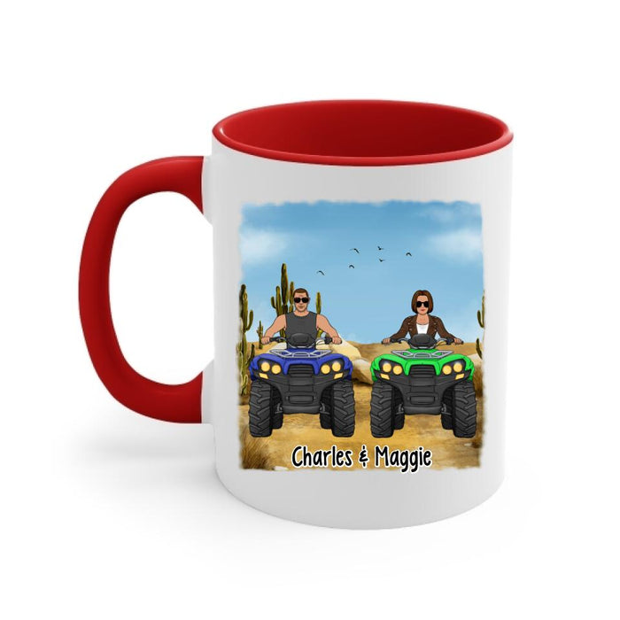 All-Terrain Vehicle Riding Partners - Personalized Mug For Couples, Him, Her, Off Road Lovers