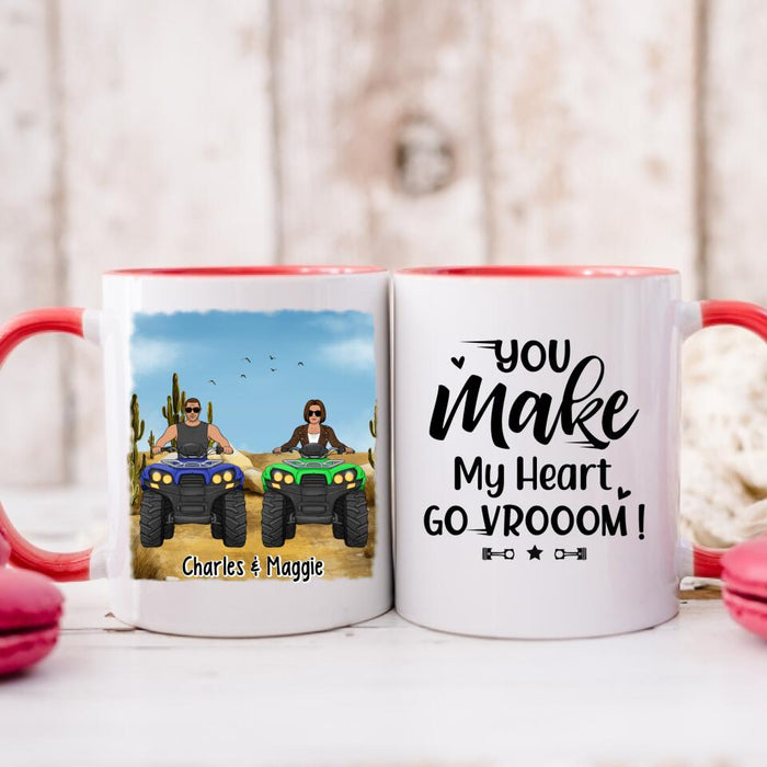 All-Terrain Vehicle Riding Partners - Personalized Mug For Couples, Him, Her, Off Road Lovers