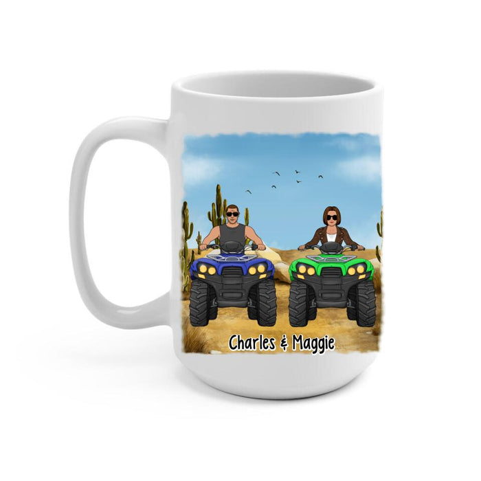 All-Terrain Vehicle Riding Partners - Personalized Mug For Couples, Him, Her, Off Road Lovers