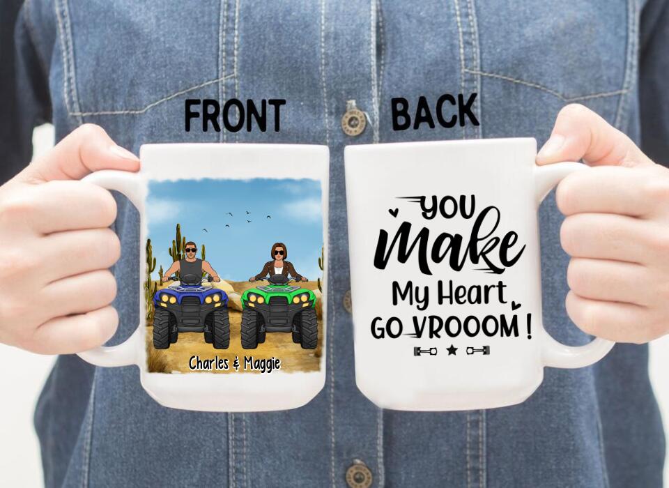 All-Terrain Vehicle Riding Partners - Personalized Mug For Couples, Him, Her, Off Road Lovers